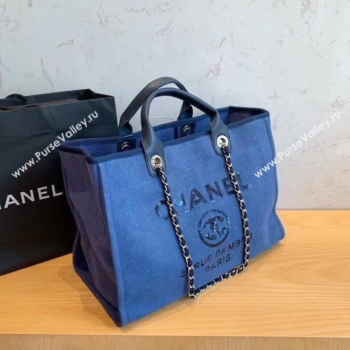Chanel Deauville Large Shopping Bag A66941 Denim Blue 2021 08 (SM-21031614)