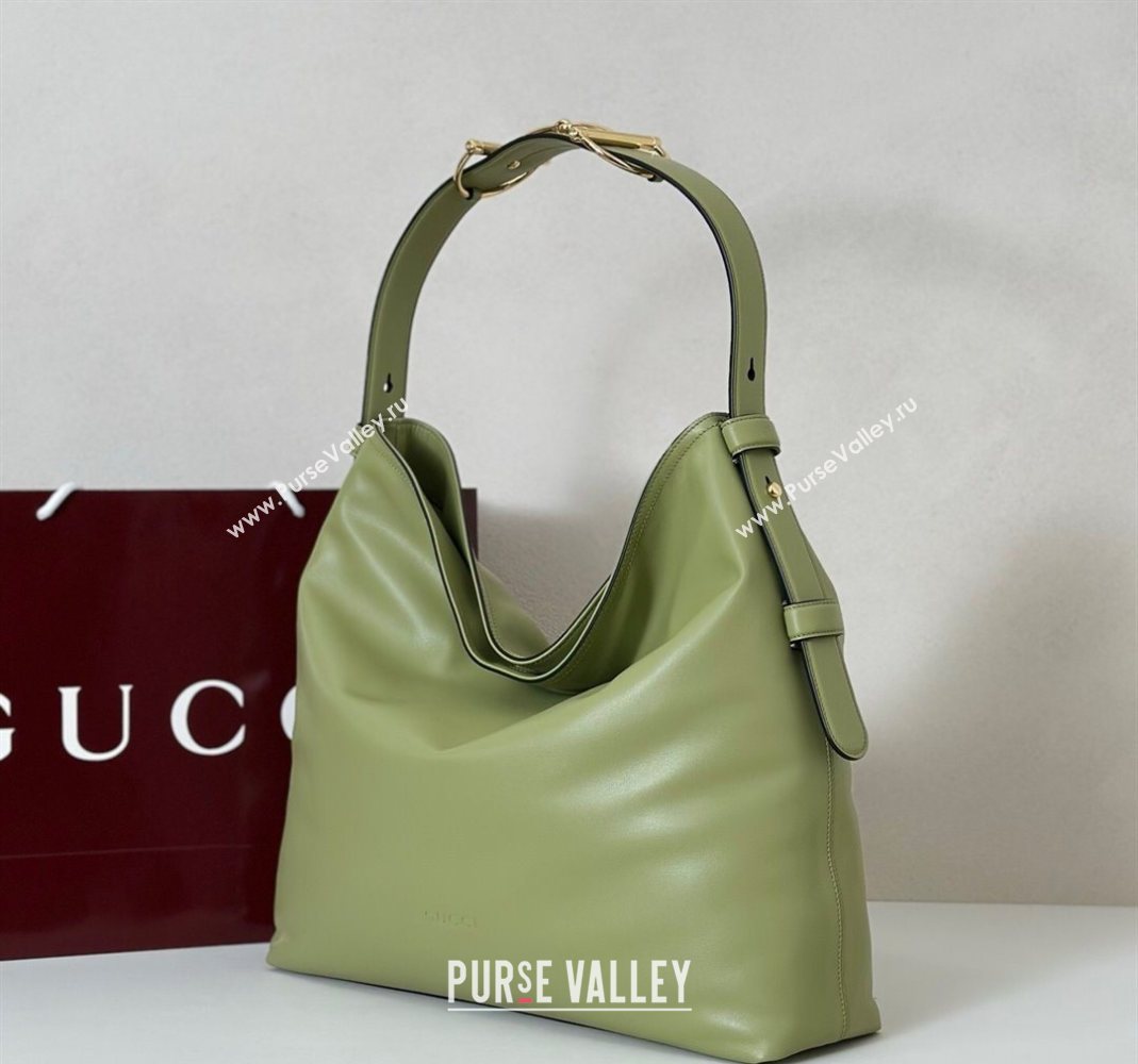 Gucci Beatrix Leather large tote bag Sage Green 2025 850546 (DLH-251124103)