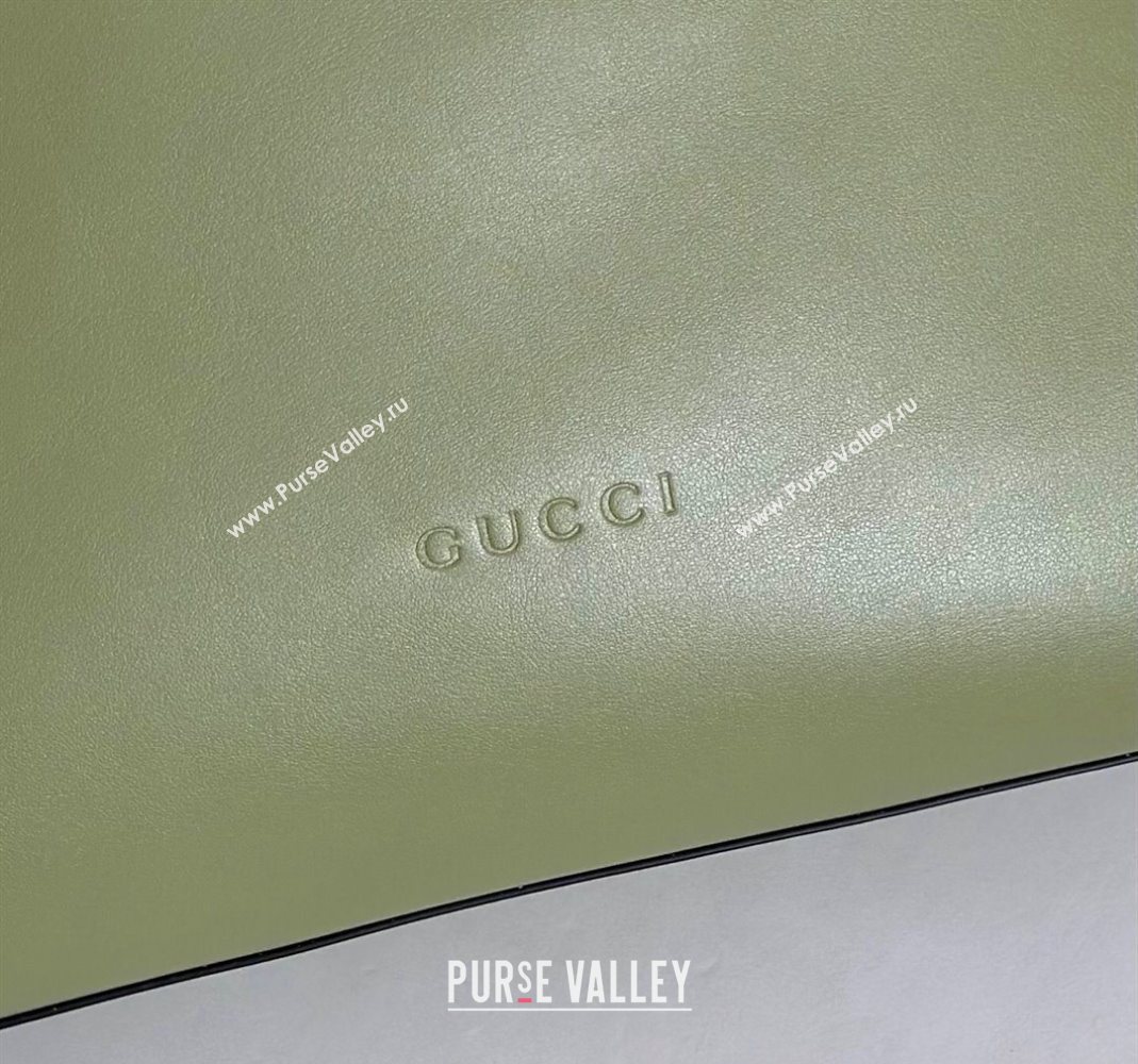 Gucci Beatrix Leather large tote bag Sage Green 2025 850546 (DLH-251124103)