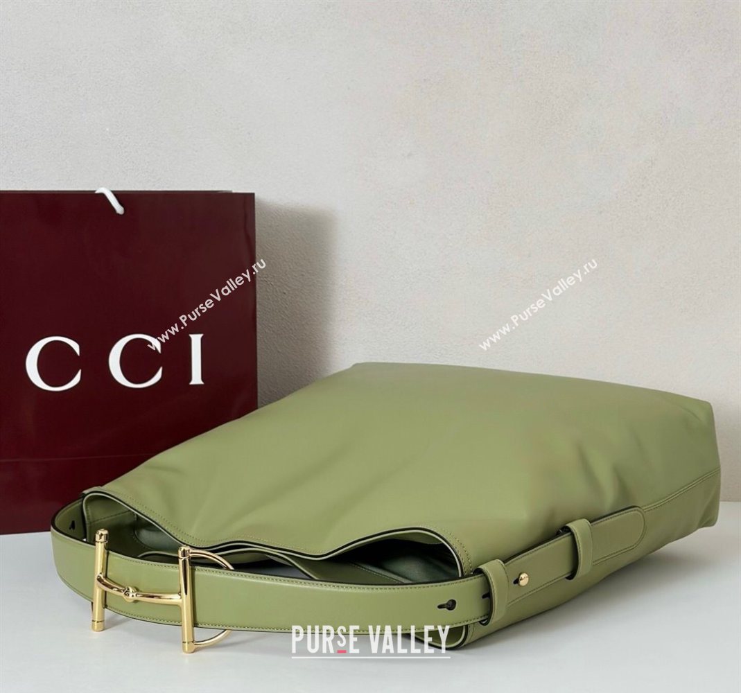 Gucci Beatrix Leather large tote bag Sage Green 2025 850546 (DLH-251124103)