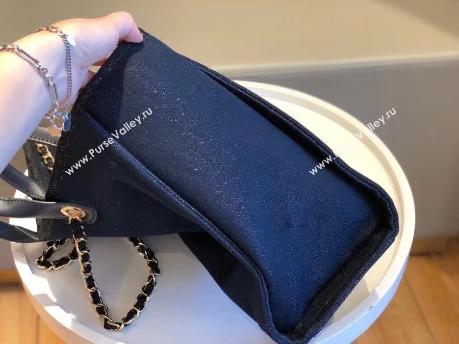 Chanel Deauville Shiny Denim Maxi Shopping Bag A93786 Blue 2021 09 (SM-21031615)