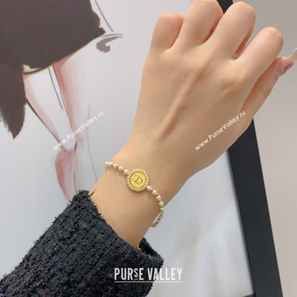 Dior Petit CD Baroque Bracelet with Yellow Glass 2024 (YF-24042319)