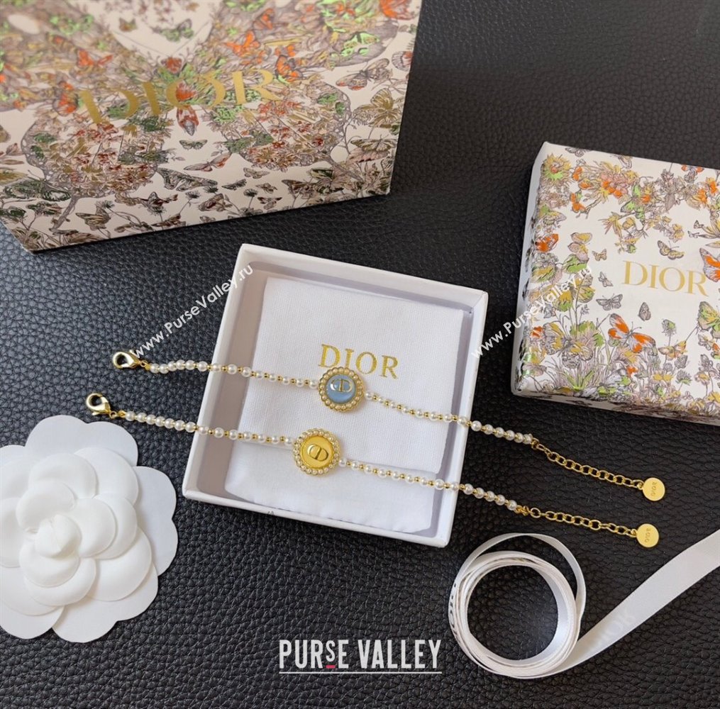 Dior Petit CD Baroque Bracelet with Yellow Glass 2024 (YF-24042319)