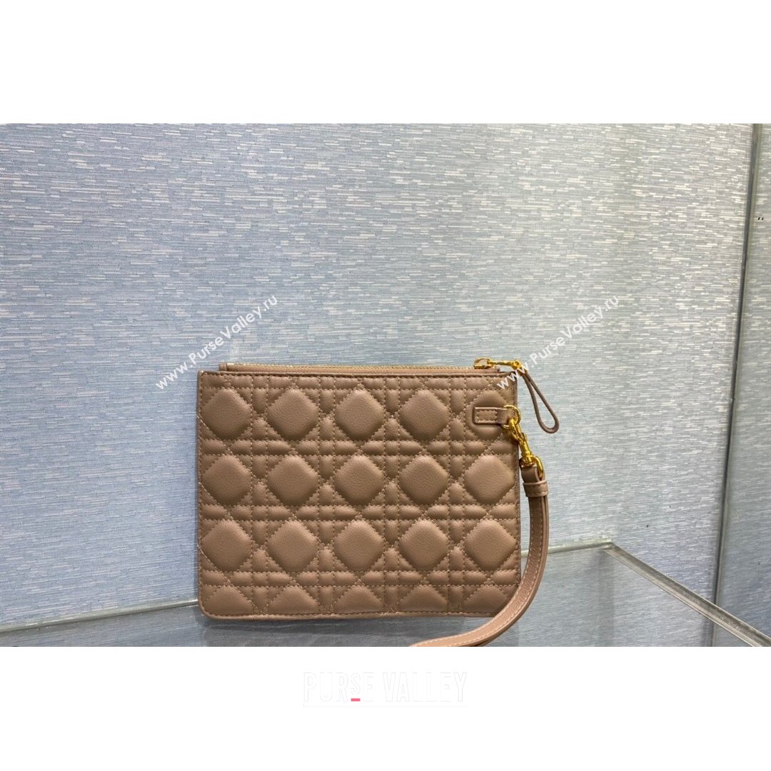 Dior Small Caro Daily Pouch in Beige Supple Cannage Calfskin 2021 (BINF-21090823)