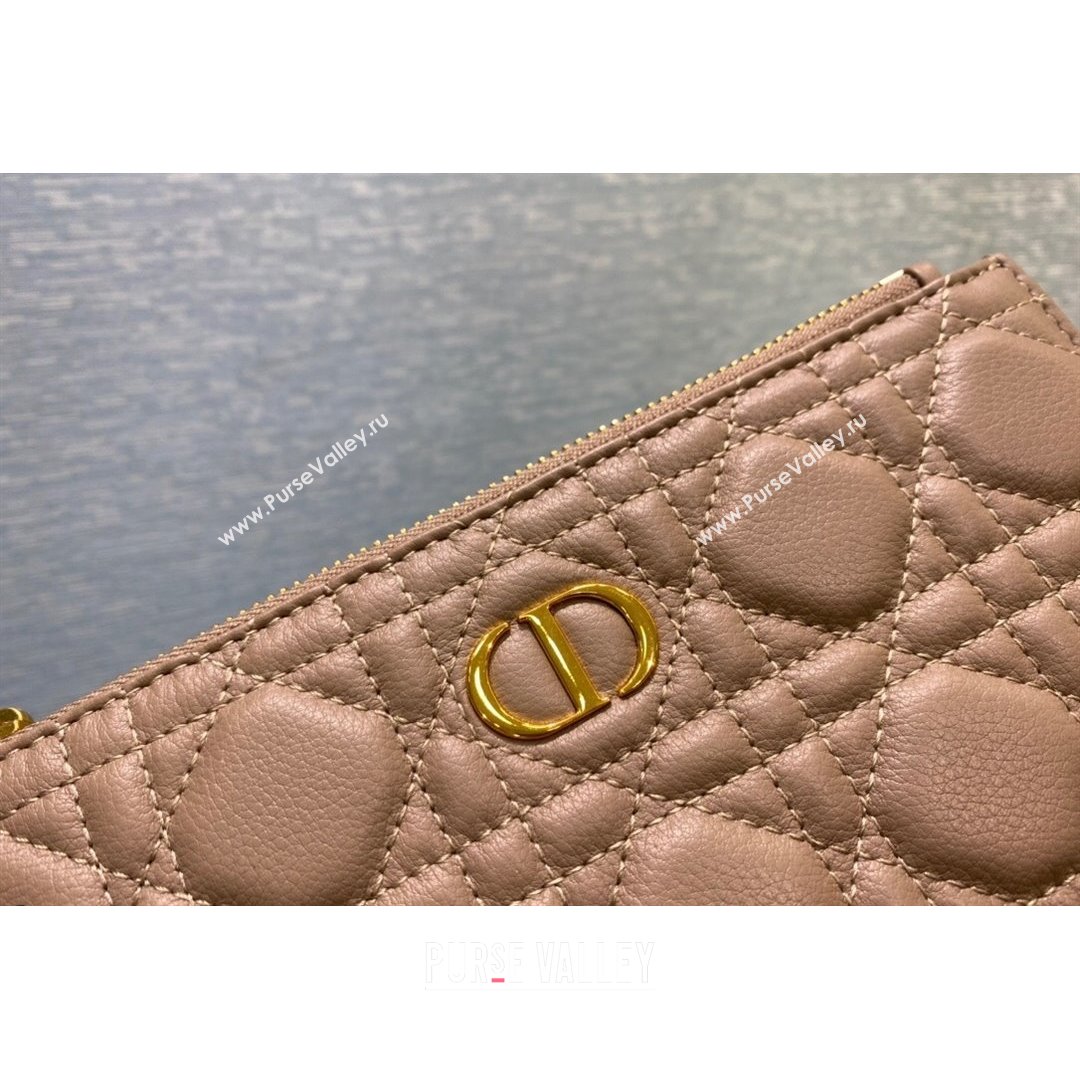 Dior Small Caro Daily Pouch in Beige Supple Cannage Calfskin 2021 (BINF-21090823)