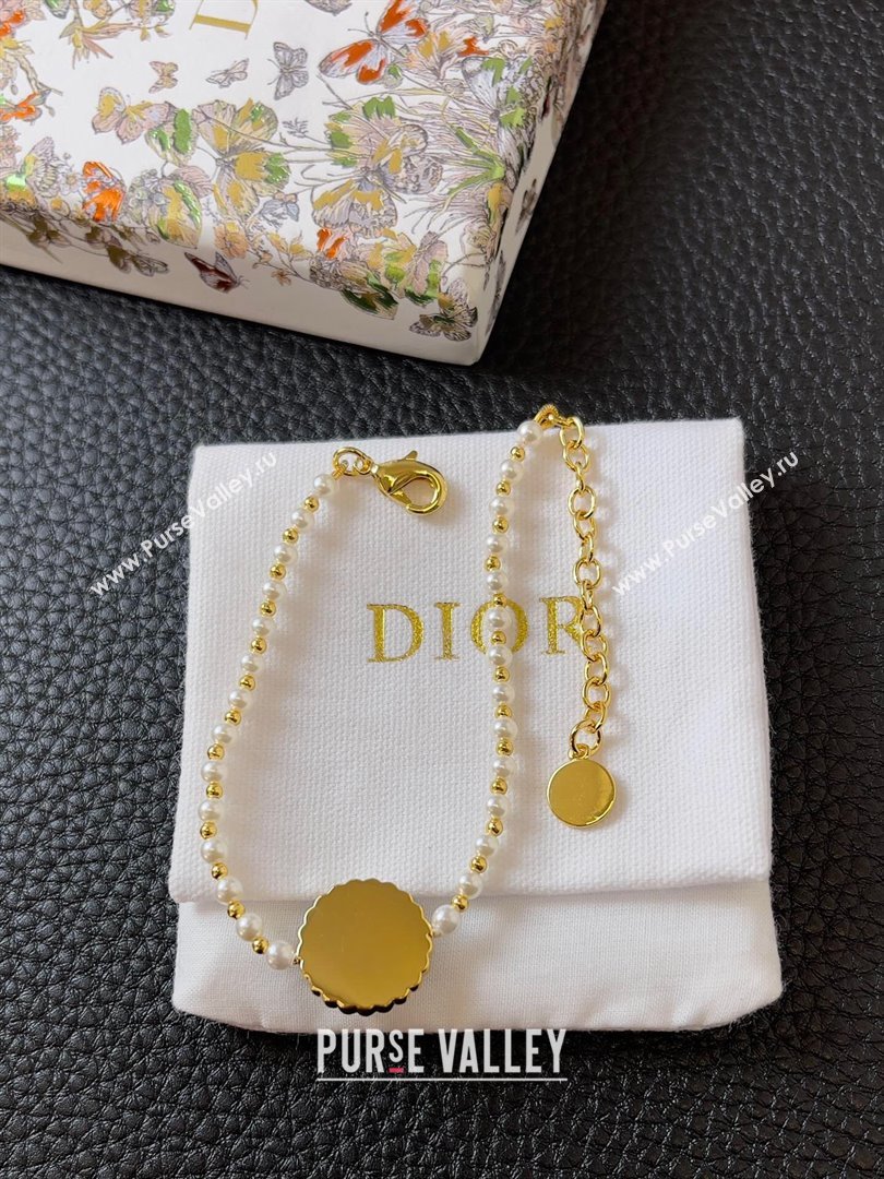 Dior Petit CD Baroque Bracelet with Yellow Glass 2024 (YF-24042319)