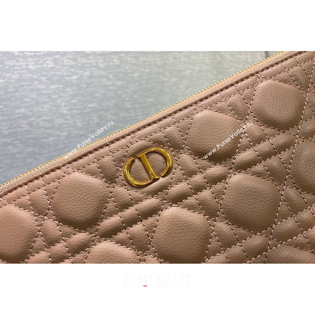 Dior Large Caro Daily Pouch in Beige Supple Cannage Calfskin 2021 (BINF-21090824)