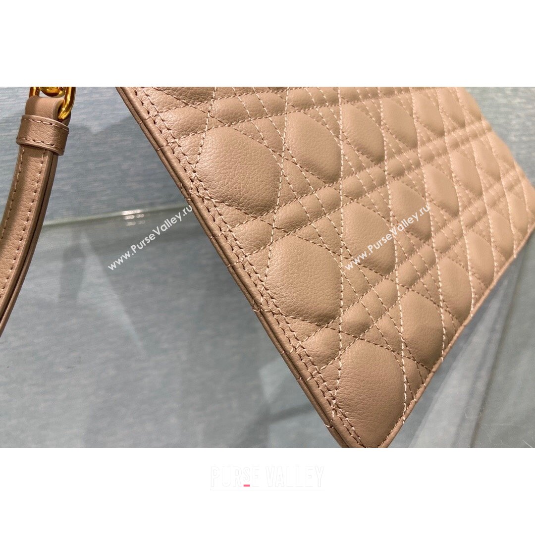 Dior Large Caro Daily Pouch in Beige Supple Cannage Calfskin 2021 (BINF-21090824)