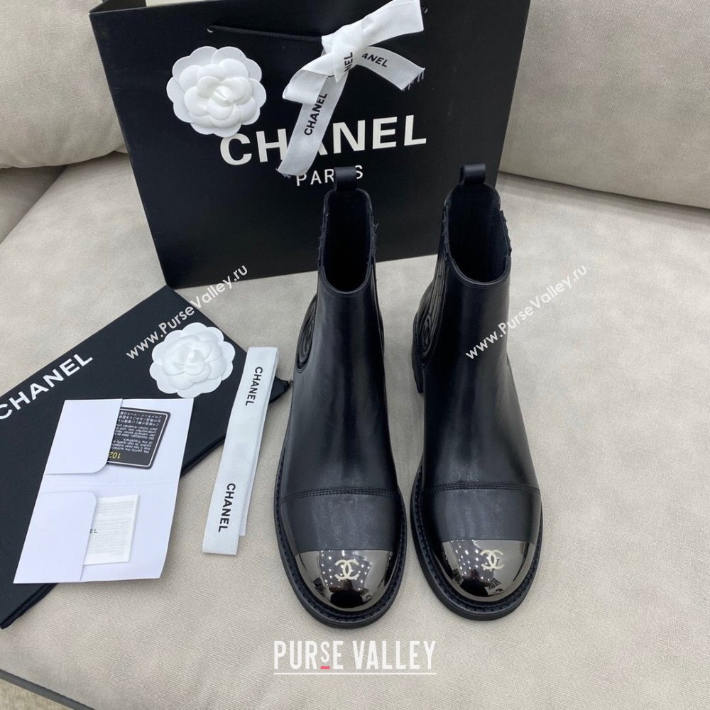 Chanel Calfskin Short Boots 405 Black/Silver 2020 (DLY-20120431)