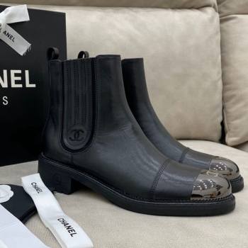 Chanel Calfskin Short Boots 405 Black/Silver 2020 (DLY-20120431)