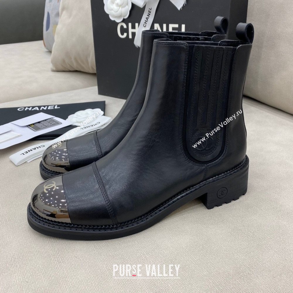 Chanel Calfskin Short Boots 405 Black/Silver 2020 (DLY-20120431)