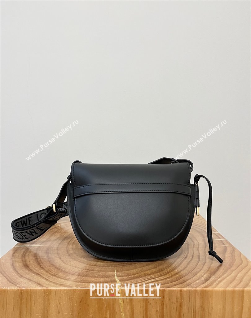 Loewe Small Gate Dual Bag in Soft Calfskin and Jacquard Strap Black 2024 Top (KK-24060316 )