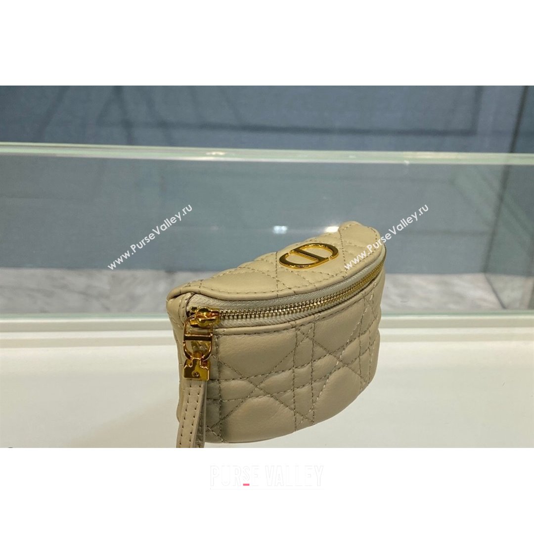 Dior 30 Montaigne Coin Purse Wallet in Beige Supple Cannage Calfskin 2021 (BINF-21090827)
