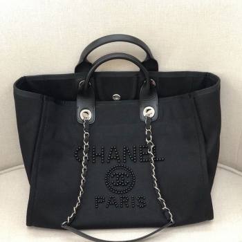 Chanel Deauville Large Shopping Bag A66941 Black 2021 12 (SM-21031618)