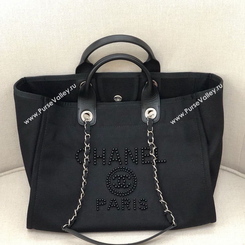 Chanel Deauville Large Shopping Bag A66941 Black 2021 12 (SM-21031618)