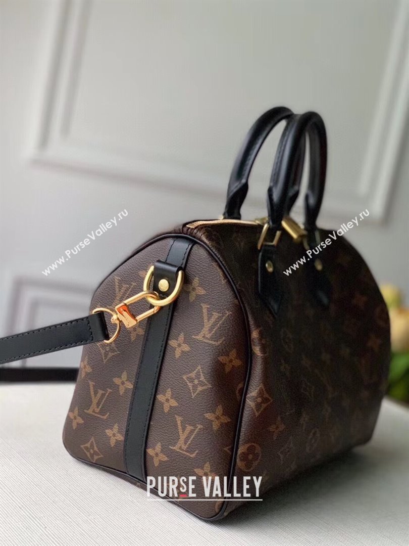 Louis Vuitton Speedy 25 Monogram Canvas Top Handle Bag M48285 Black 2020 (KI-20122901)