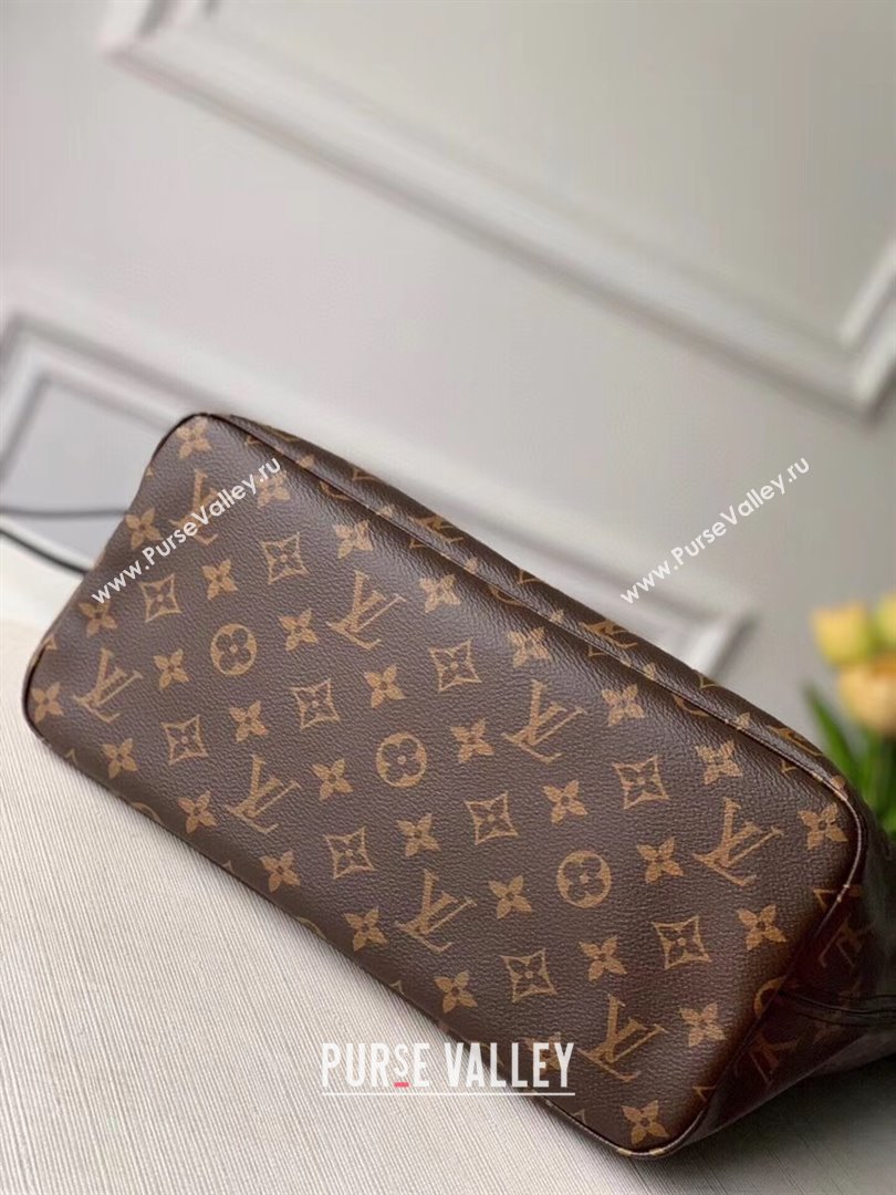 Louis Vuitton Neverfull MM Monogram Canvas Tote Bag M48288 Black/Red 2020 (KI-20122903)