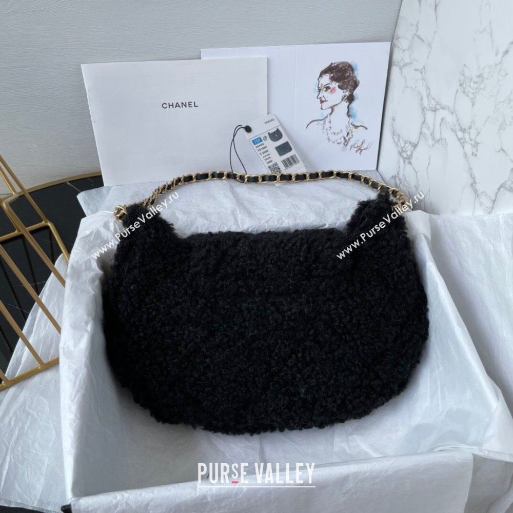 Chanel Wool Hobo Bag AS4468 Black 2023 (YEZI-23111602)