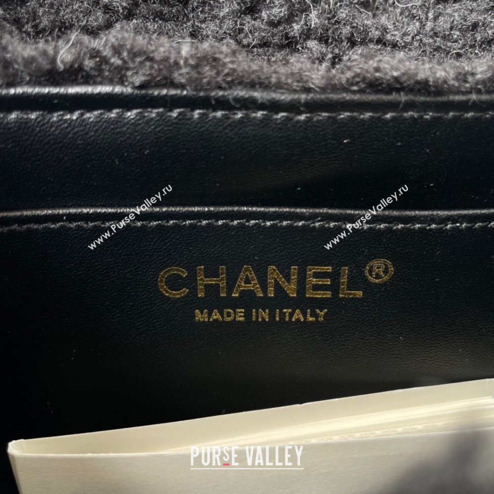 Chanel Wool Hobo Bag AS4468 Black 2023 (YEZI-23111602)