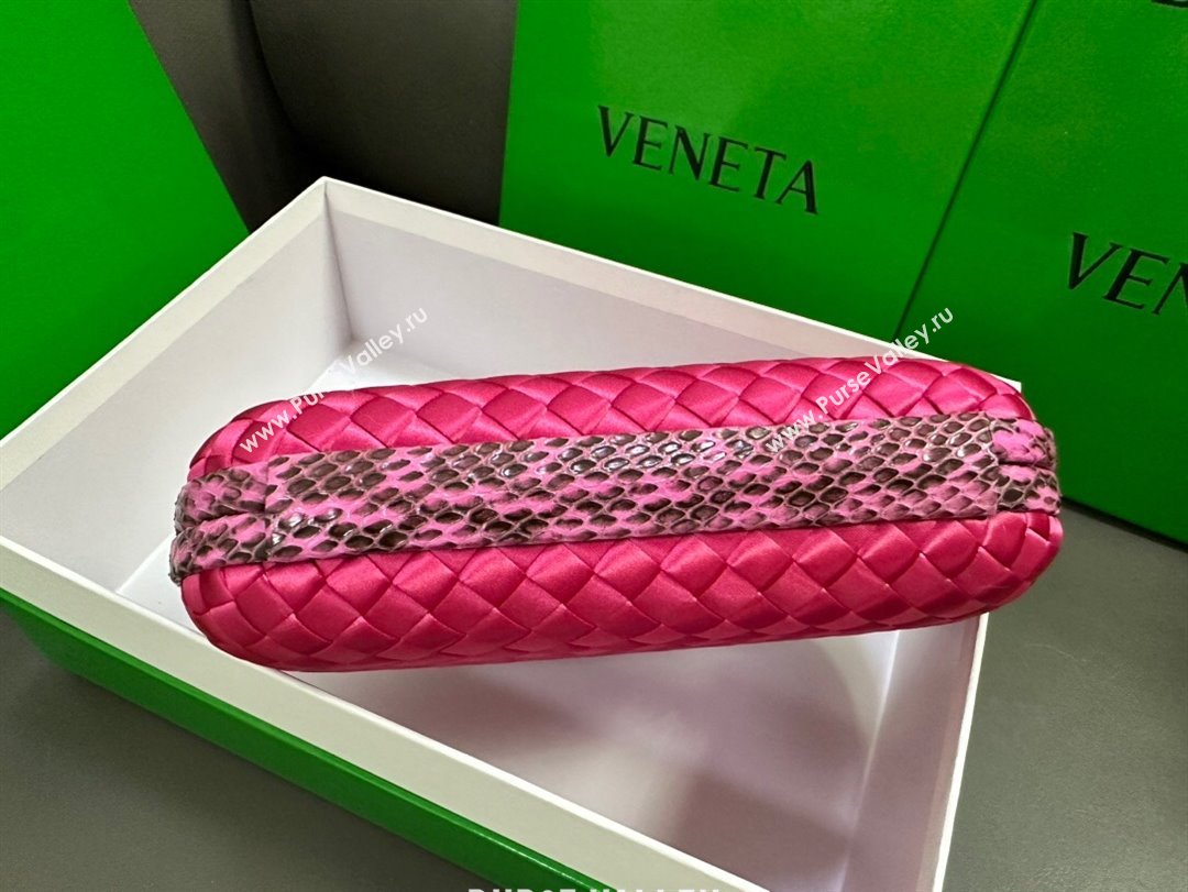 Bottega Veneta Knot Minaudiere Clutch in Intreccio Fabric 717622 Rosy 2023 (MS-23101331)