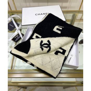 Chanel Cashmere and Wool Long Scarf LS11 Black 2021 (A-210903077)
