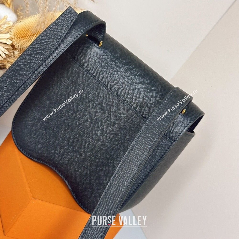 Hermes Della Cavalleria Mini Bag in Epsom Leather Black/Gold 2024(Handmade) (XYA-24073008)