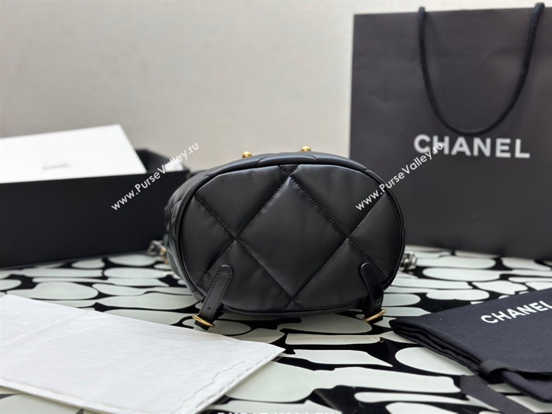 Chanel 19 Backpack in Quilted Goatskin AS4223 Black 2023 (YEZI-23111607)