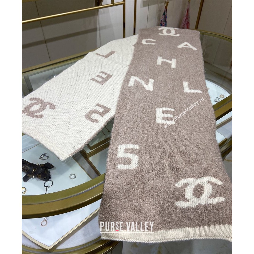 Chanel Cashmere and Wool Long Scarf LS12 Grey 2021 (A-210903078)