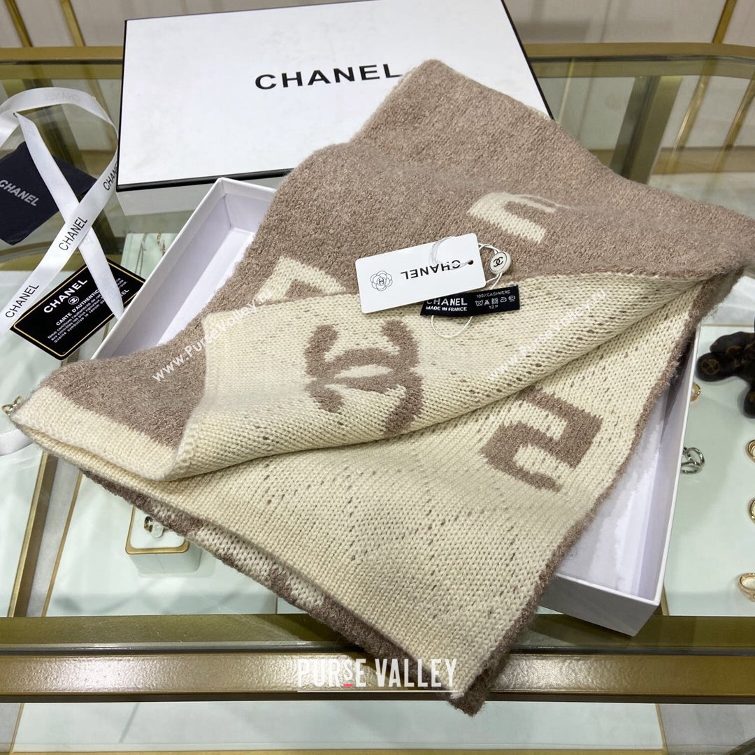 Chanel Cashmere and Wool Long Scarf LS12 Grey 2021 (A-210903078)