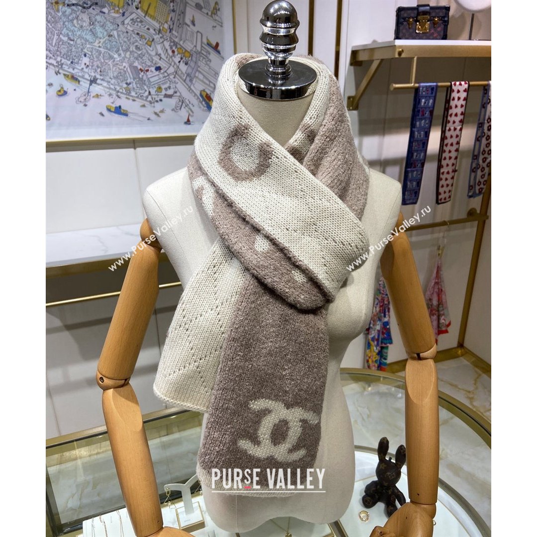 Chanel Cashmere and Wool Long Scarf LS12 Grey 2021 (A-210903078)