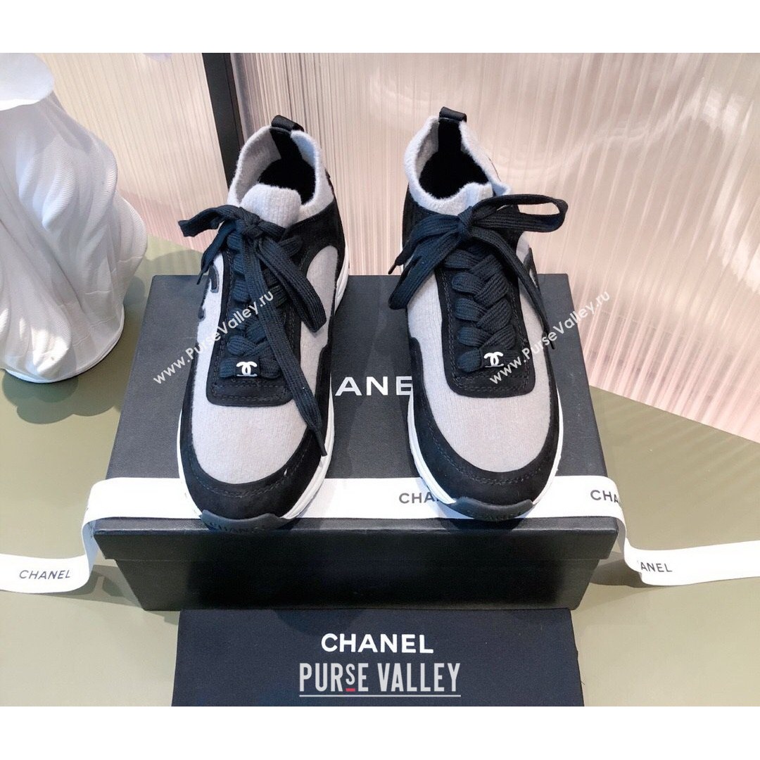 Chanel Fabric & Suede Sneakers G38033 Gray 2021 (KL-21081626)