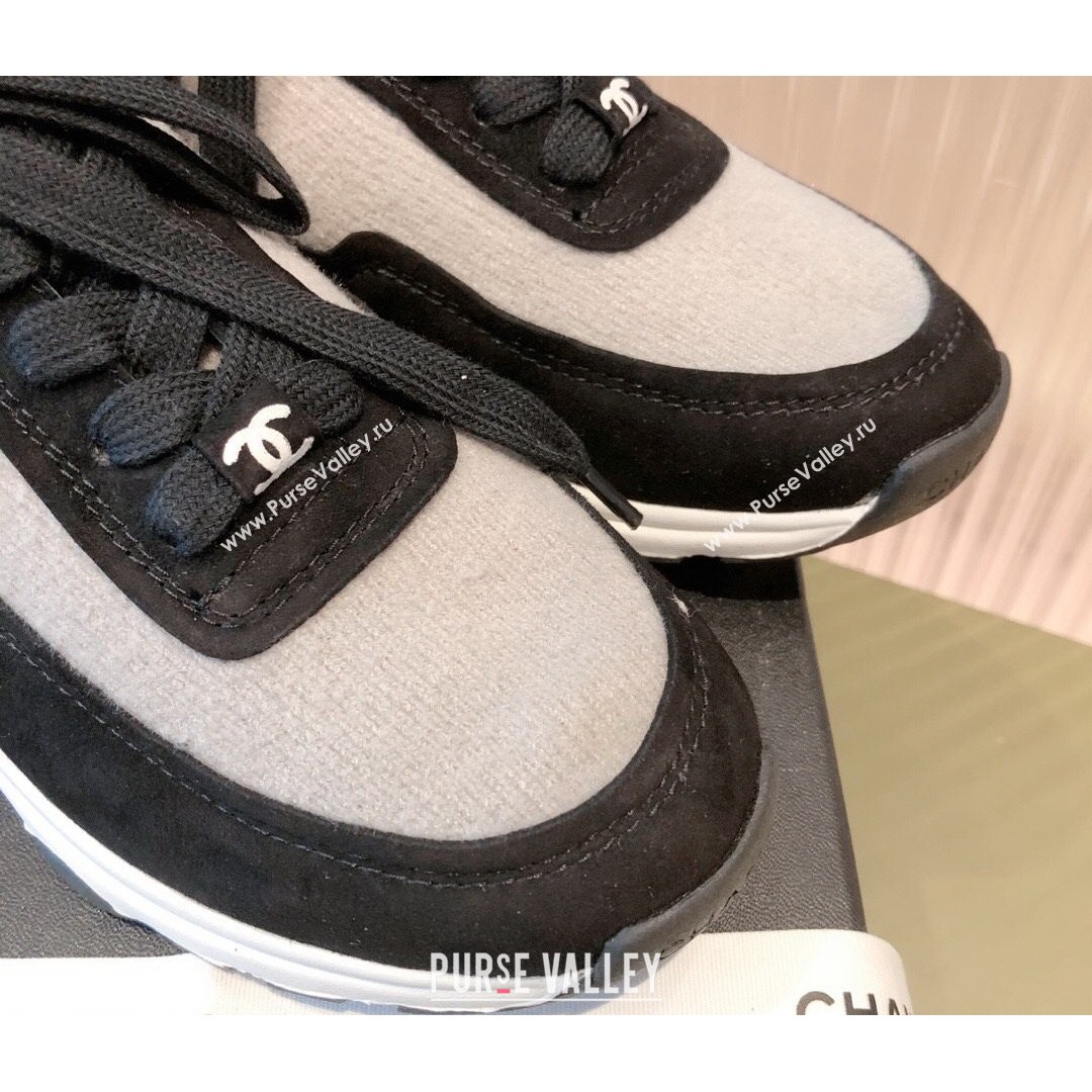 Chanel Fabric & Suede Sneakers G38033 Gray 2021 (KL-21081626)