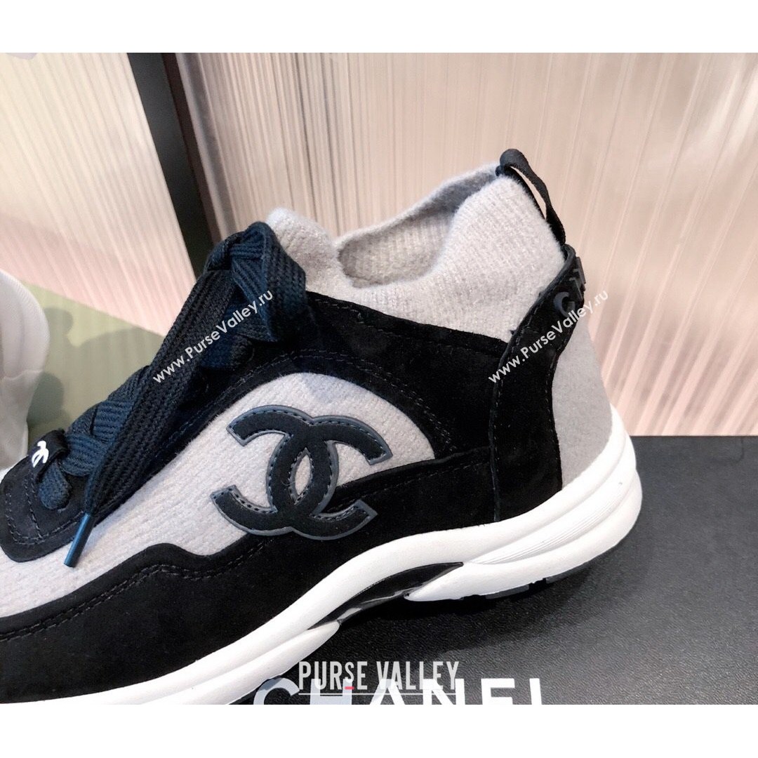 Chanel Fabric & Suede Sneakers G38033 Gray 2021 (KL-21081626)