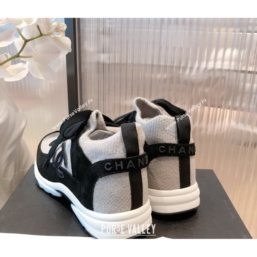 Chanel Fabric & Suede Sneakers G38033 Gray 2021 (KL-21081626)