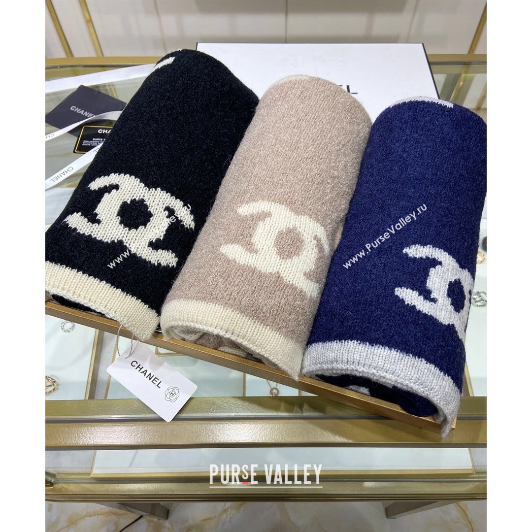 Chanel Cashmere and Wool Long Scarf LS13 Blue 2021 (A-210903079)