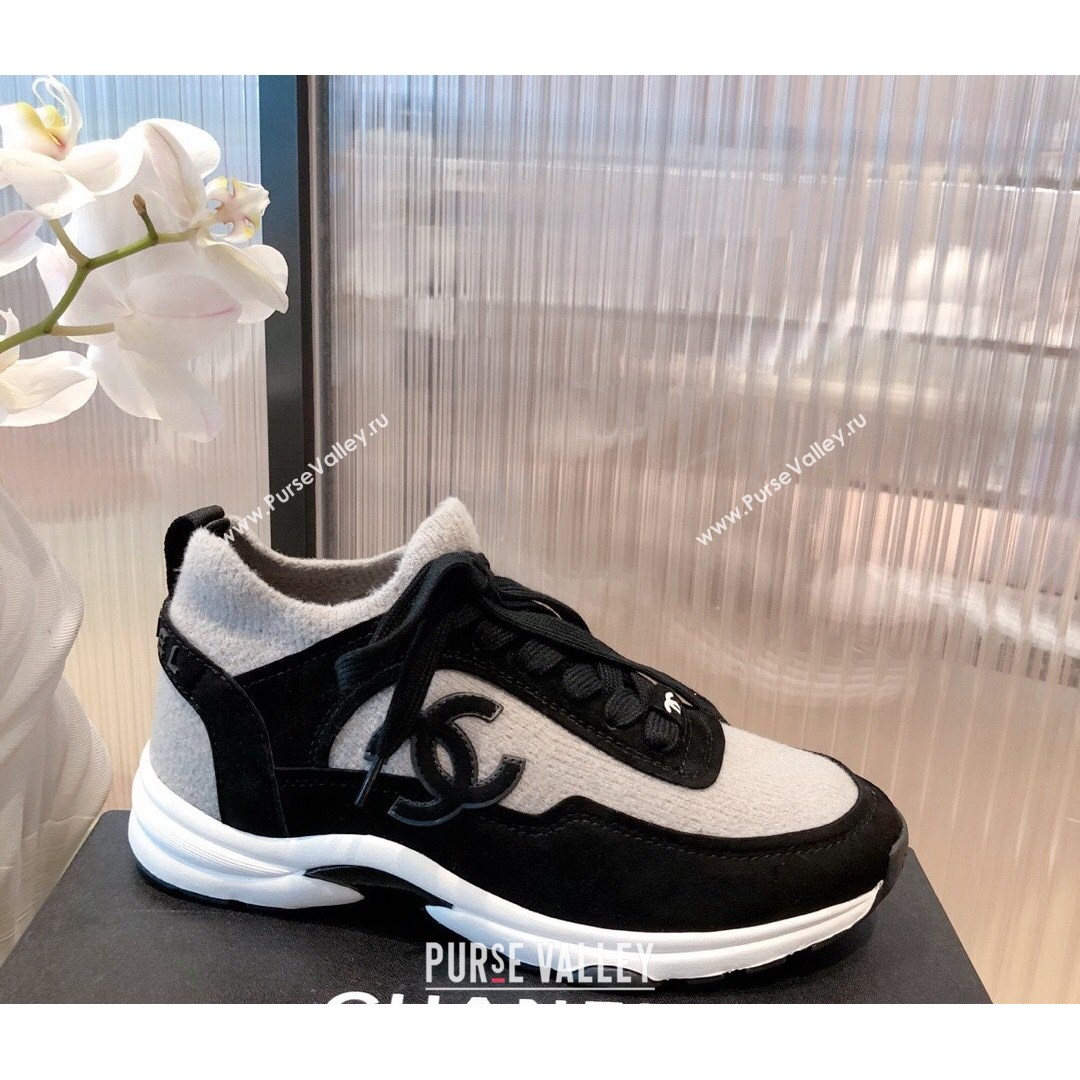 Chanel Fabric & Suede Sneakers G38033 Gray 2021 (KL-21081626)