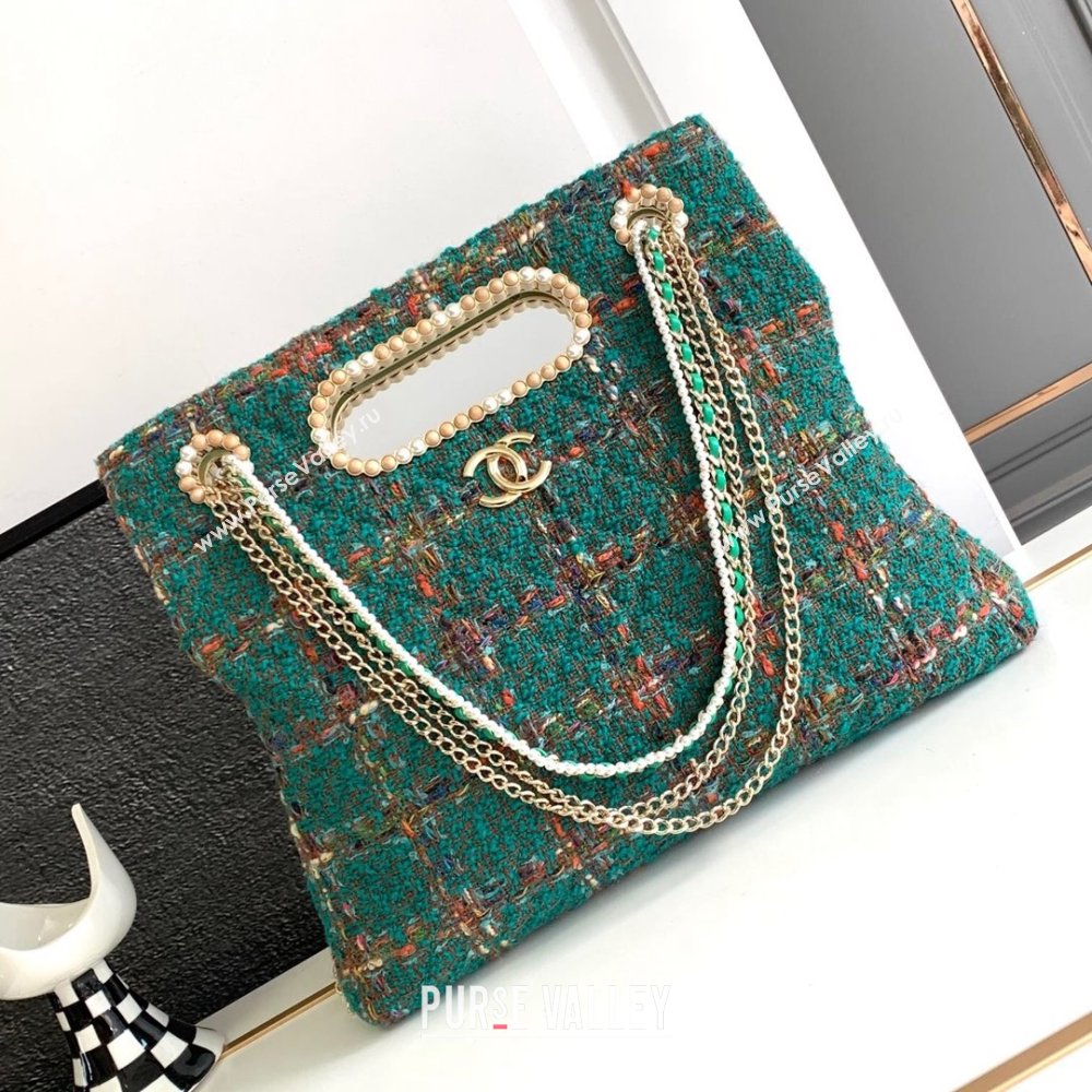 Chanel Tweed Westminsten 31 Bag Green 2023 (YEZI-23111620)