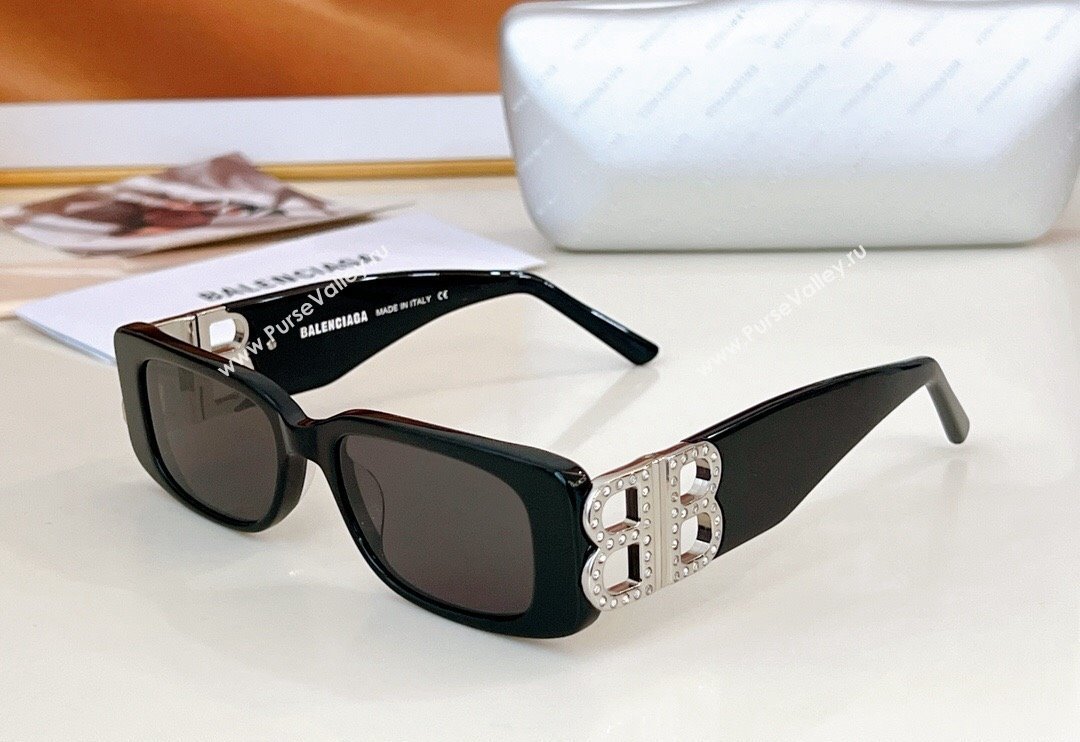 Balenciaga Sunglasses with Strass BB0096 Black 2024 (A-241025064)