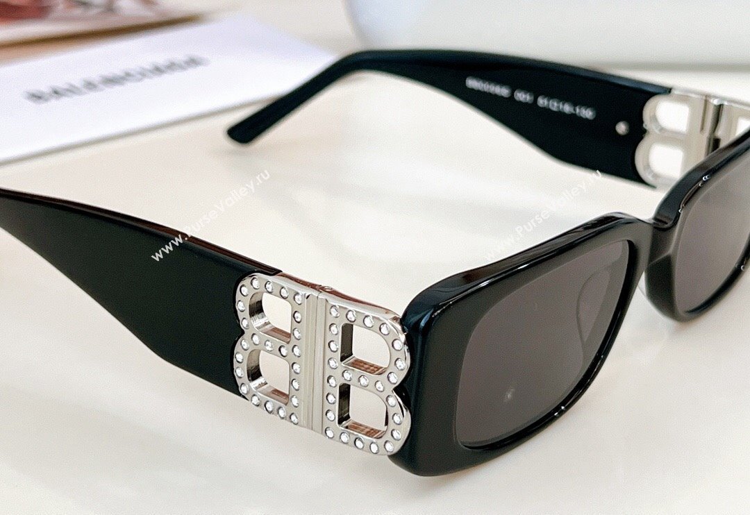 Balenciaga Sunglasses with Strass BB0096 Black 2024 (A-241025064)