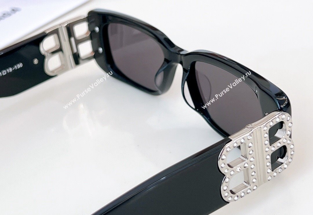 Balenciaga Sunglasses with Strass BB0096 Black 2024 (A-241025064)