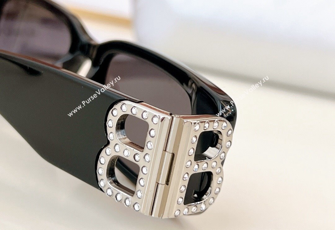 Balenciaga Sunglasses with Strass BB0096 Black 2024 (A-241025064)