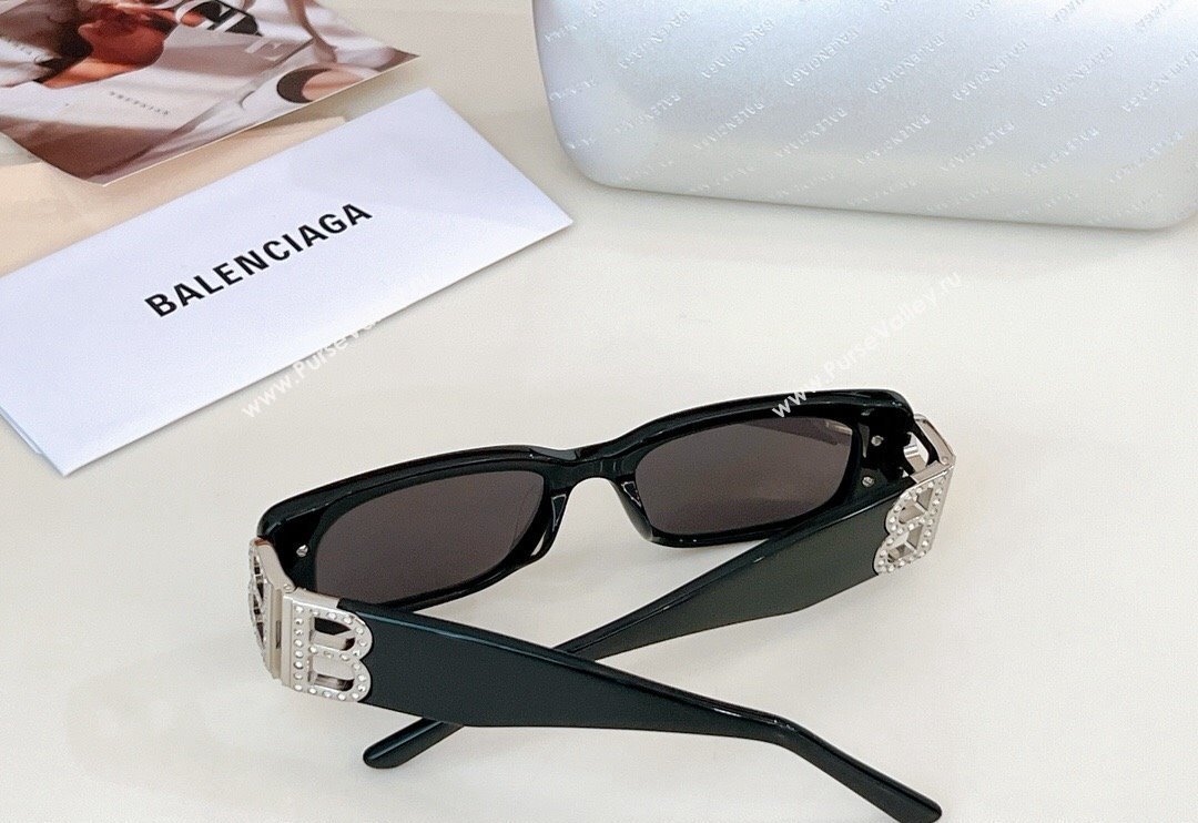 Balenciaga Sunglasses with Strass BB0096 Black 2024 (A-241025064)