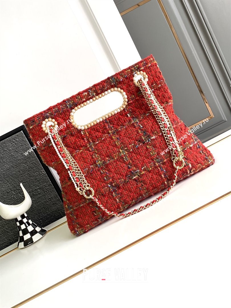 Chanel Tweed Westminsten 31 Bag Red 2023 (YEZI-23111623)