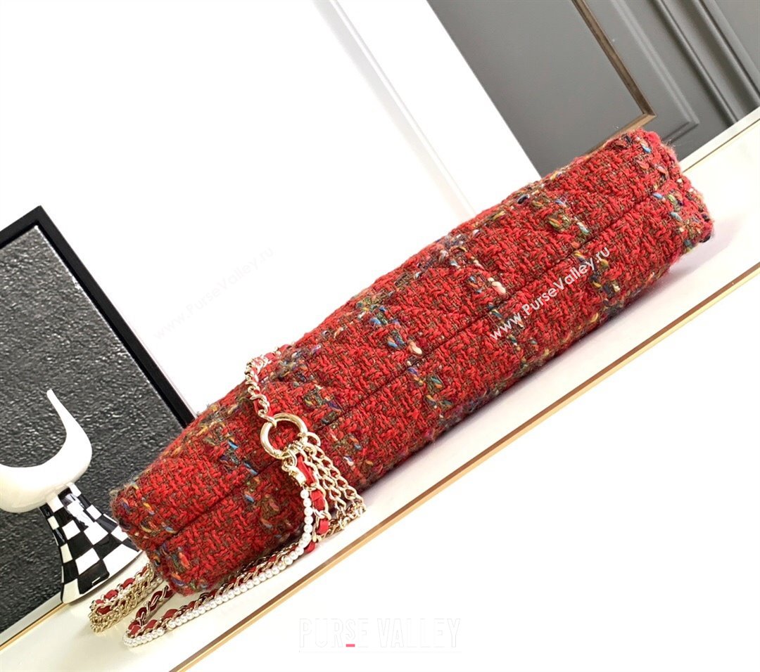 Chanel Tweed Westminsten 31 Bag Red 2023 (YEZI-23111623)