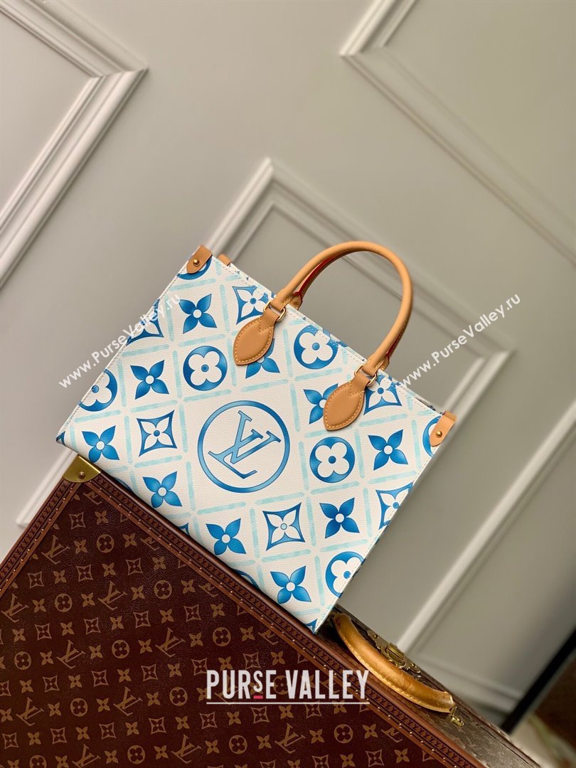 Louis Vuitton OnTheGo MM in Monogram Tiles Canvas M11262 Blue 2024 (K-24061201)