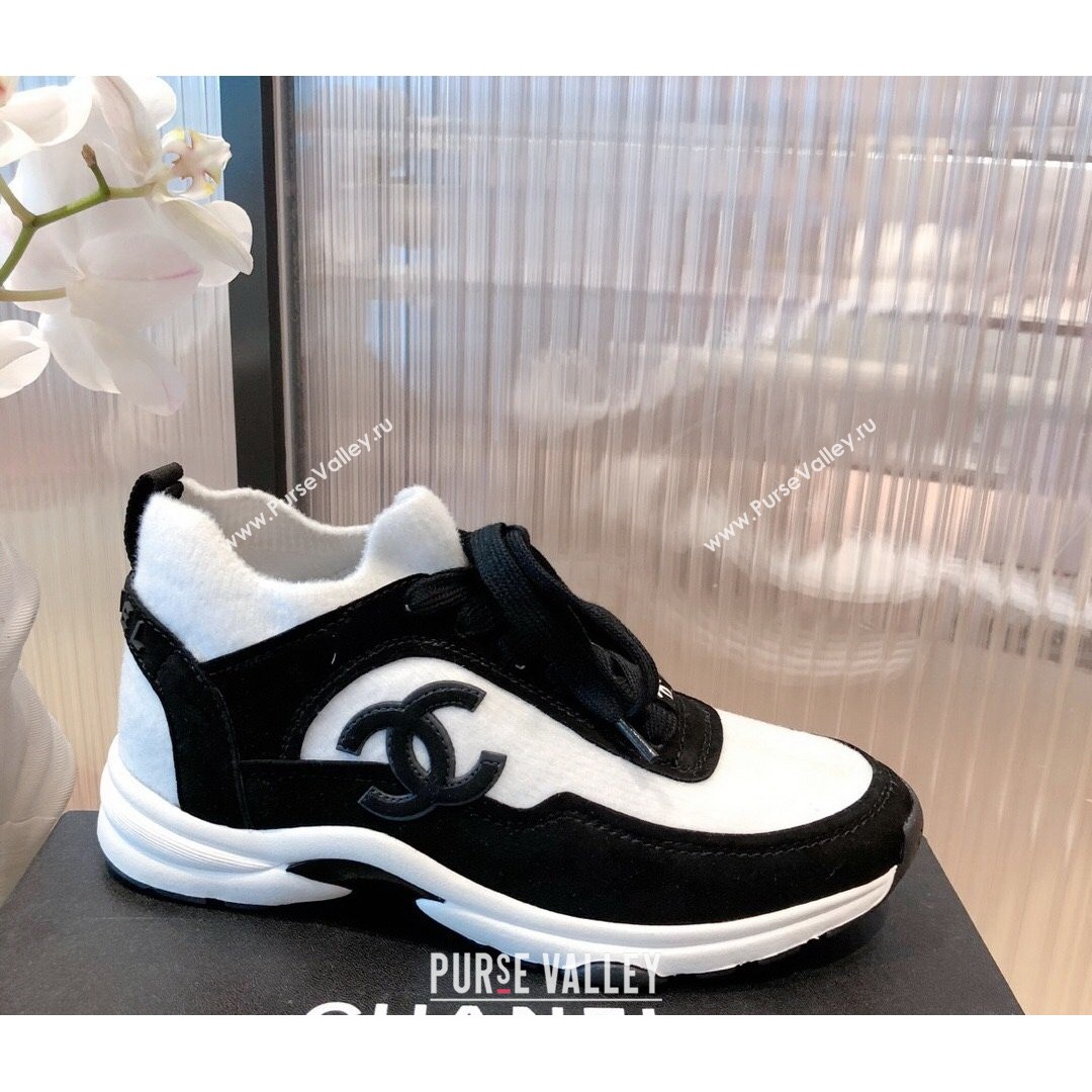 Chanel Fabric & Suede Sneakers G38033 White 2021 (KL-21081625)