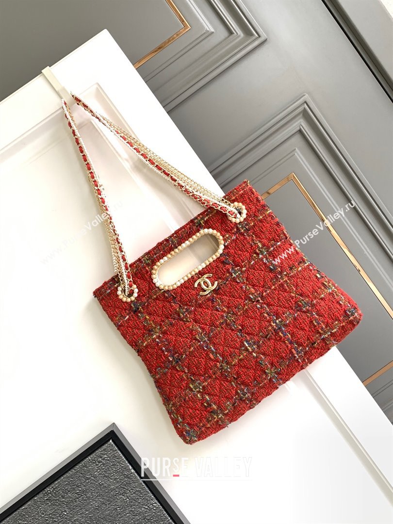 Chanel Tweed Westminsten 31 Bag Red 2023 (YEZI-23111623)