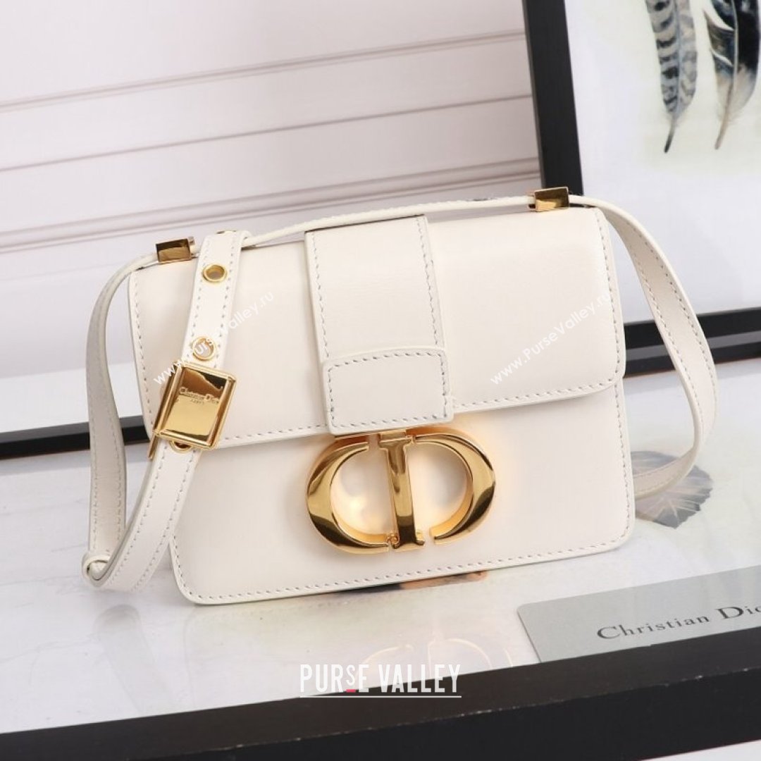 Dior Micro 30 Montaigne Bag in Box Calfskin White 2021 S9030 (XXG-21090842)