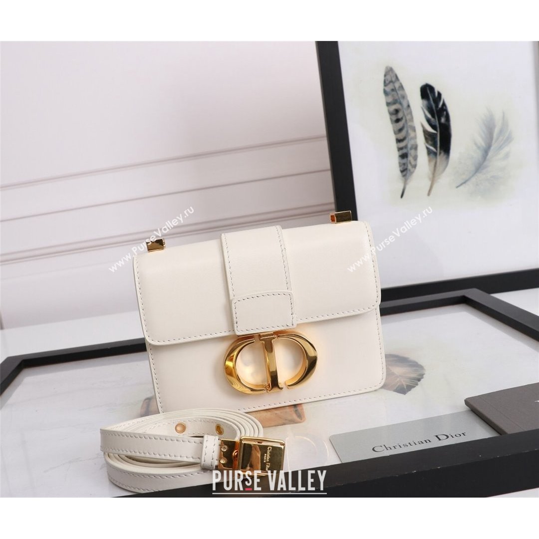 Dior Micro 30 Montaigne Bag in Box Calfskin White 2021 S9030 (XXG-21090842)