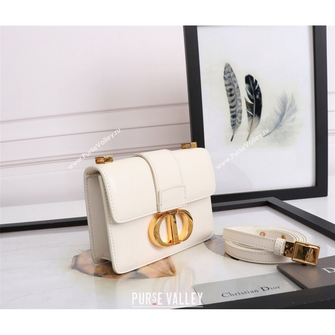 Dior Micro 30 Montaigne Bag in Box Calfskin White 2021 S9030 (XXG-21090842)